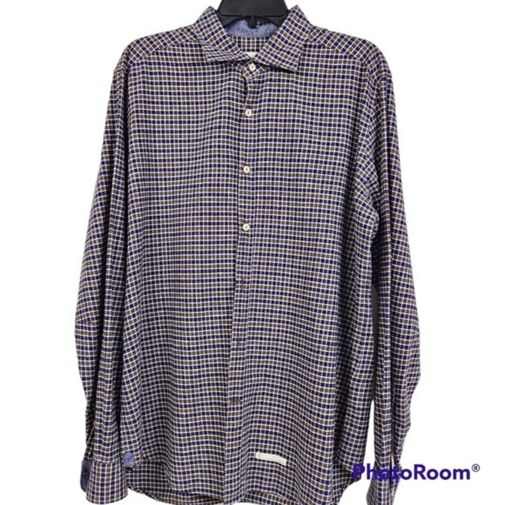 Tintoria Mattei 954 Men's Long Sleeve Button Down Shirt Made In Italy Size 42